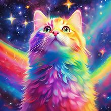 Load image into Gallery viewer, Rainbow Cat 30*30CM(Canvas) Full Round Drill Diamond Painting

