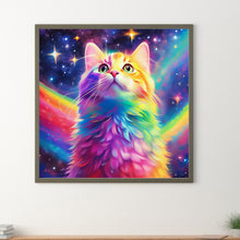 Load image into Gallery viewer, Rainbow Cat 30*30CM(Canvas) Full Round Drill Diamond Painting
