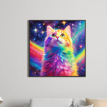 Load image into Gallery viewer, Rainbow Cat 30*30CM(Canvas) Full Round Drill Diamond Painting
