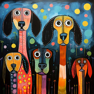 Puppy 45*45CM(Canvas) Full Square Drill Diamond Painting