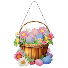 Load image into Gallery viewer, Easter Theme 2D Flat DIY Diamond Art Pendant Egg Shape Diamond Painting Set
