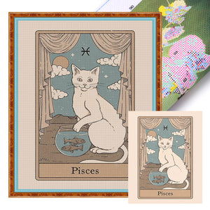 Huancan - Cat - 45*55CM 11CT 3 Stamped Cross Stitch