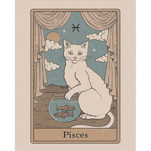 Huancan - Cat - 45*55CM 11CT 3 Stamped Cross Stitch