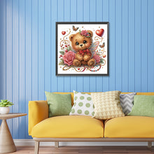Load image into Gallery viewer, Rose And Elf Bear 30*30CM(Canvas) Partial Special Shaped Drill Diamond Painting

