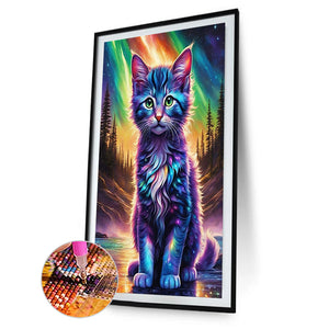 Aurora Kitten 40*60CM(Canvas) Full Round Drill Diamond Painting