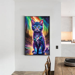 Aurora Kitten 40*60CM(Canvas) Full Round Drill Diamond Painting