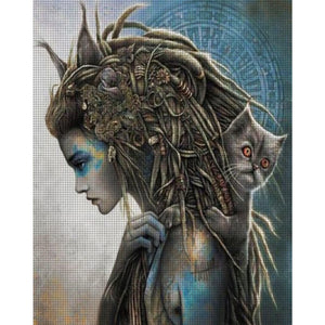 Yishu - Girl - 50*60CM 11CT 3 Stamped Cross Stitch