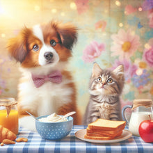 Load image into Gallery viewer, Puppy And Cat 30*30CM(Canvas) Full Round Drill Diamond Painting
