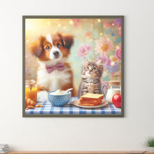 Load image into Gallery viewer, Puppy And Cat 30*30CM(Canvas) Full Round Drill Diamond Painting

