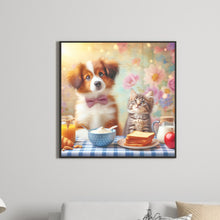 Load image into Gallery viewer, Puppy And Cat 30*30CM(Canvas) Full Round Drill Diamond Painting

