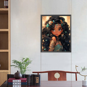 Sweet Girl 40*50CM(Canvas) Full Round Drill Diamond Painting