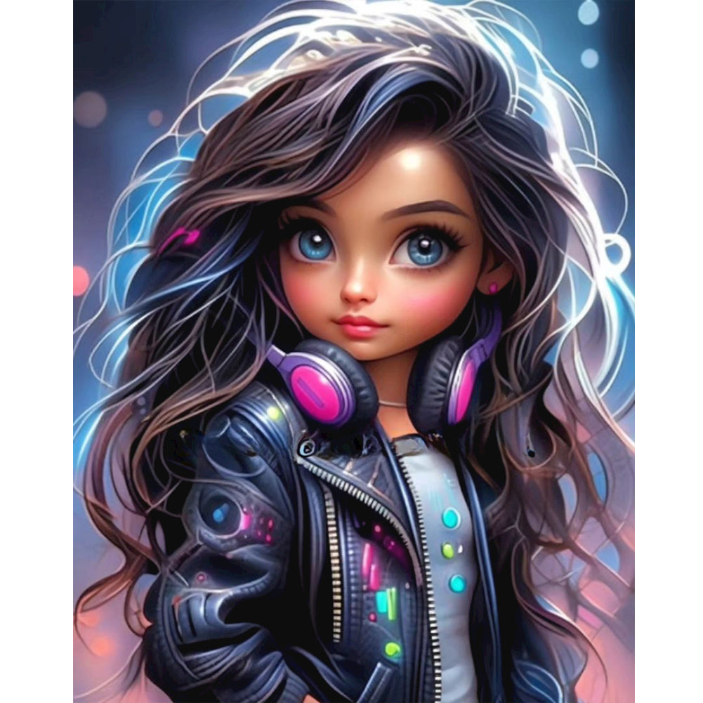 Sweet Girl 40*50CM(Canvas) Full Round Drill Diamond Painting