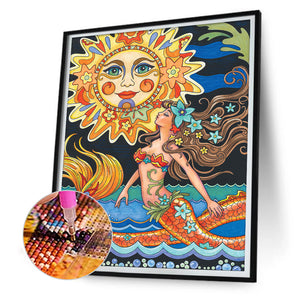 Sun Mermaid 40*50CM(Canvas) Full Round Drill Diamond Painting