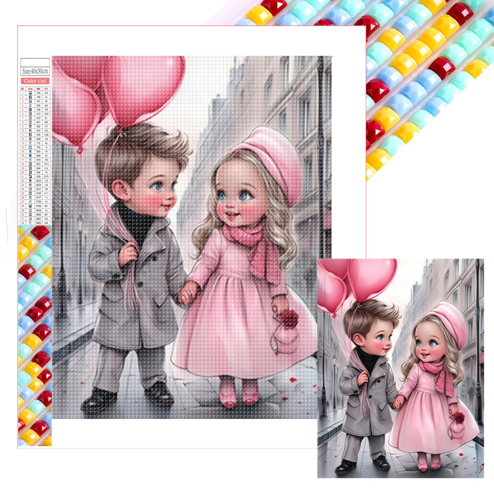 Valentine'S Day Couple 30*40CM(Picture) Full Square Drill Diamond Painting
