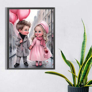 Valentine'S Day Couple 30*40CM(Picture) Full Square Drill Diamond Painting