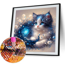 Load image into Gallery viewer, Flowers And Cat 30*30CM(Canvas) Full Round Drill Diamond Painting
