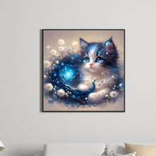 Load image into Gallery viewer, Flowers And Cat 30*30CM(Canvas) Full Round Drill Diamond Painting
