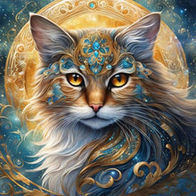 Load image into Gallery viewer, Jewel And Mysterious Cat 30*30CM(Canvas) Full Round Drill Diamond Painting
