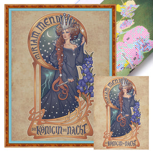 Yishu - Girl - 40*56CM 11CT 3 Stamped Cross Stitch