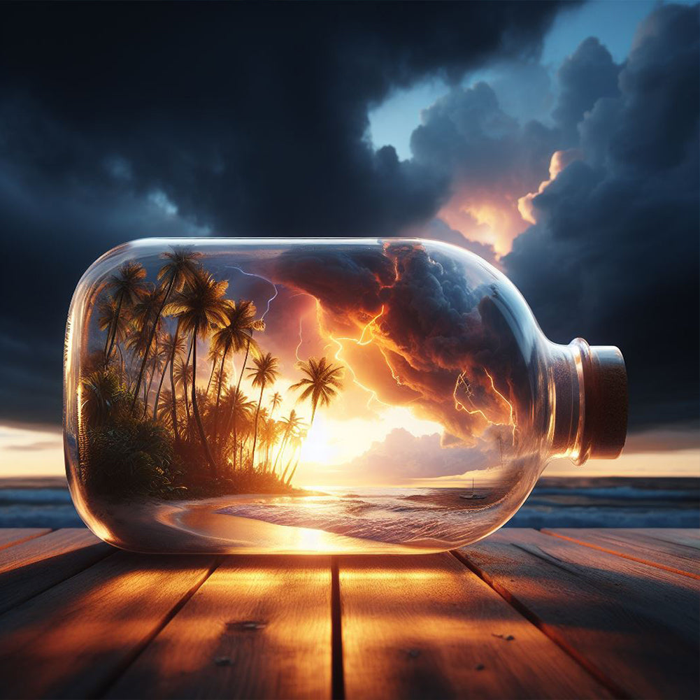 Sunset In A Bottle 35*35CM(Canvas) Full Round Drill Diamond Painting