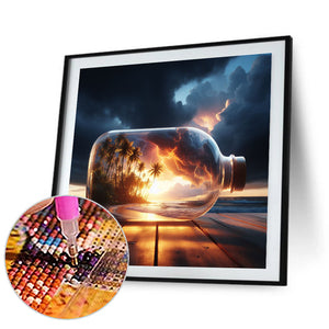 Sunset In A Bottle 35*35CM(Canvas) Full Round Drill Diamond Painting
