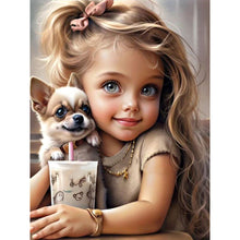 Load image into Gallery viewer, Big-Eyed Girl 30*40CM(Canvas) Full Round Drill Diamond Painting
