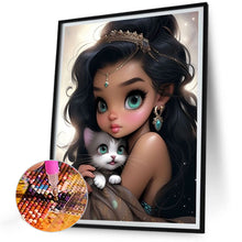 Load image into Gallery viewer, Big-Eyed Girl 30*40CM(Canvas) Full Round Drill Diamond Painting
