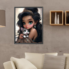 Load image into Gallery viewer, Big-Eyed Girl 30*40CM(Canvas) Full Round Drill Diamond Painting
