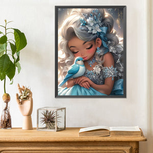 Big-Eyed Girl 30*40CM(Canvas) Full Round Drill Diamond Painting