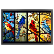 Load image into Gallery viewer, Yishu - Glass Painting - Cardinal - 60*40CM 11CT 3 Stamped Cross Stitch
