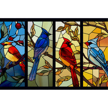 Load image into Gallery viewer, Yishu - Glass Painting - Cardinal - 60*40CM 11CT 3 Stamped Cross Stitch
