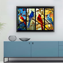 Load image into Gallery viewer, Yishu - Glass Painting - Cardinal - 60*40CM 11CT 3 Stamped Cross Stitch
