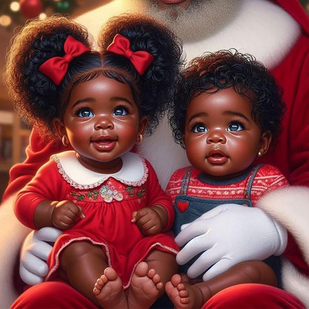 Black Cartoon Character 40*40CM(Canvas) Full Round Drill Diamond Painting