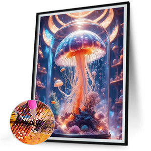 Fantasy Jellyfish In A Jar 30*40CM(Canvas) Full Round Drill Diamond Painting
