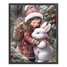 Load image into Gallery viewer, Huancan - Little Girl And Rabbit - 40*50CM 11CT 3 Stamped Cross Stitch

