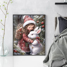 Load image into Gallery viewer, Huancan - Little Girl And Rabbit - 40*50CM 11CT 3 Stamped Cross Stitch
