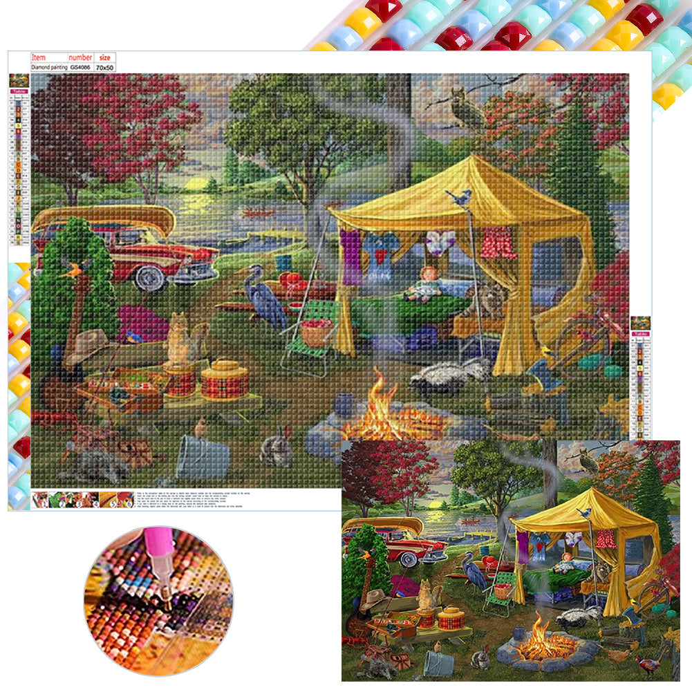 House 70*50CM(Canvas) Full Square Drill Diamond Painting