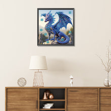 Load image into Gallery viewer, Blue Dragon 30*30CM(Canvas) Partial Special Shaped Drill Diamond Painting
