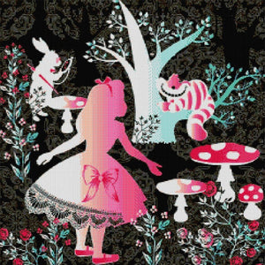 Yishu - Silhouette - Princess Alice - 40*40CM 11CT 3 Stamped Cross Stitch