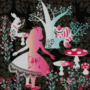 Yishu - Silhouette - Princess Alice - 40*40CM 11CT 3 Stamped Cross Stitch