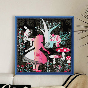 Yishu - Silhouette - Princess Alice - 40*40CM 11CT 3 Stamped Cross Stitch
