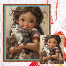 Load image into Gallery viewer, Huancan - Cute Girl - 40*50CM 11CT 3 Counted Cross Stitch
