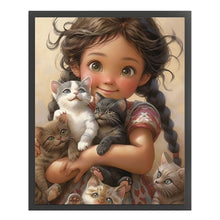 Load image into Gallery viewer, Huancan - Cute Girl - 40*50CM 11CT 3 Counted Cross Stitch
