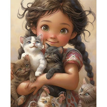 Load image into Gallery viewer, Huancan - Cute Girl - 40*50CM 11CT 3 Counted Cross Stitch

