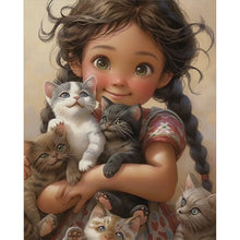 Load image into Gallery viewer, Huancan - Cute Girl - 40*50CM 11CT 3 Counted Cross Stitch

