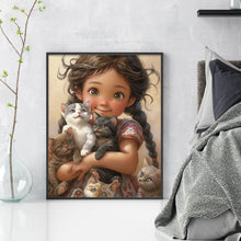 Load image into Gallery viewer, Huancan - Cute Girl - 40*50CM 11CT 3 Counted Cross Stitch
