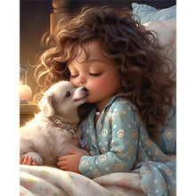 Load image into Gallery viewer, Girl Holding A Pet 40*50CM(Picture) Full Square Drill Diamond Painting
