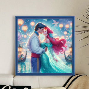Huancan - Mermaid Princess Ariel - 30*30CM 18CT 2 Stamped Cross Stitch