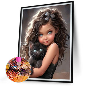 Little Doll 30*40CM(Canvas) Full Round Drill Diamond Painting