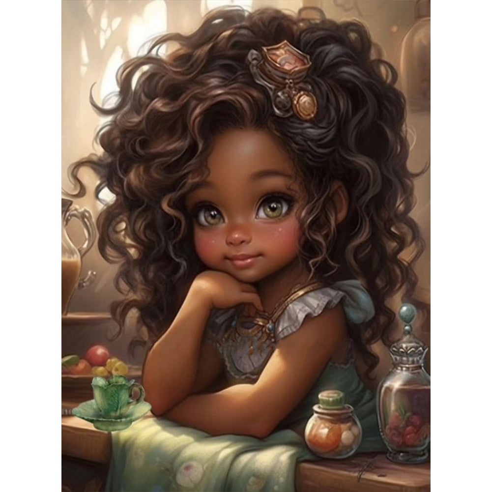 Little Doll 30*40CM(Canvas) Full Round Drill Diamond Painting